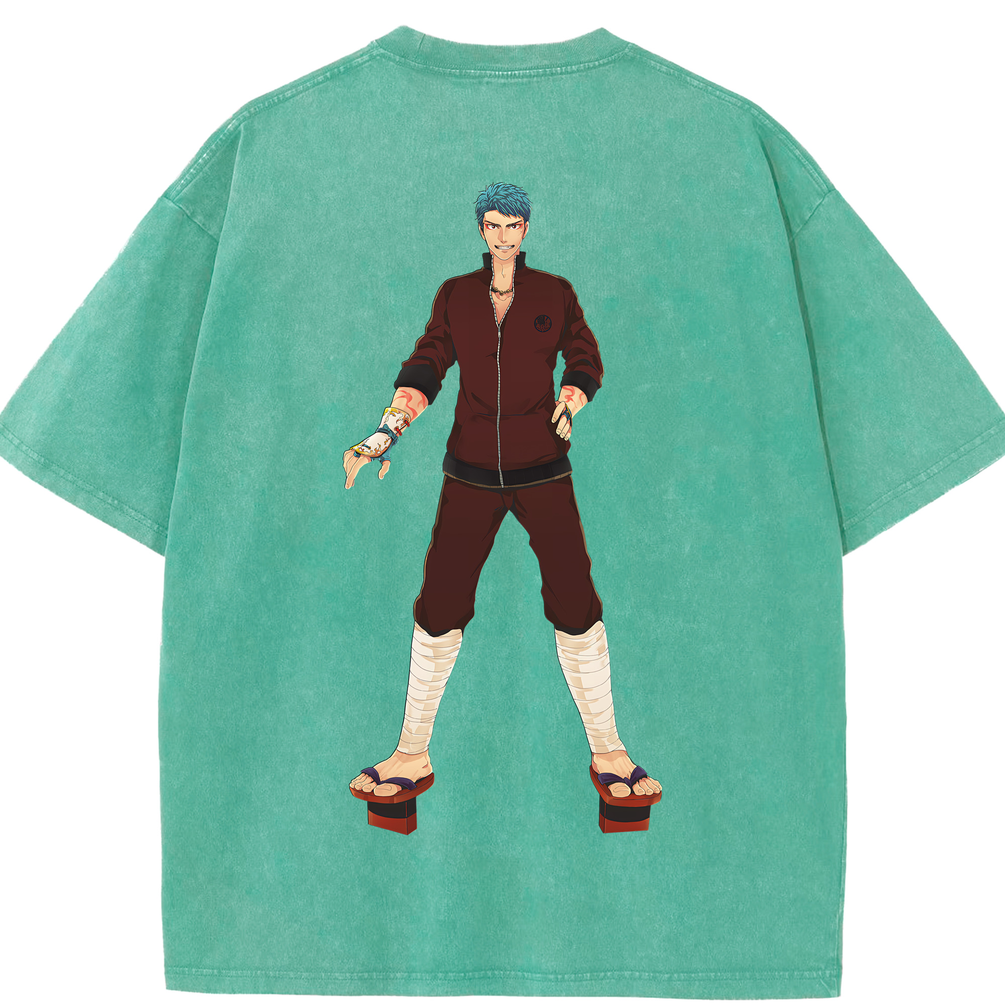 （画像用） 刀剣乱舞 Touken Ranbu 綿100% ヴィンテージ風 半袖Tシャツ（背面プリント）